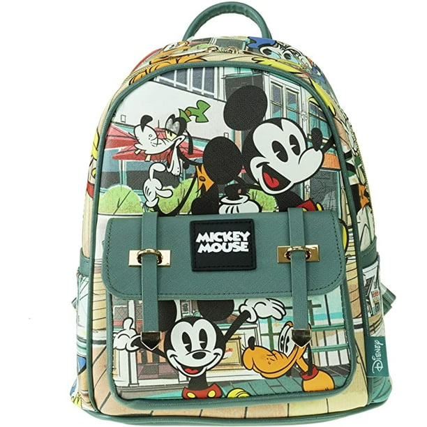 A20520 Mickey Mouse and Friends 11 Faux Leather Mini Backpack